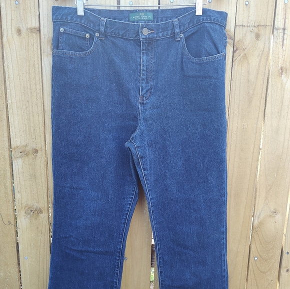 Ladies plus size 16 Lauren Ralph Lauren LRL classic boot cut dark wash jeans - Picture 1 of 7